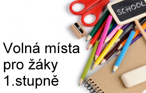 Volná místa pro žáky 1.stupně