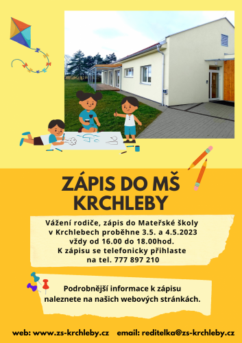 Zápis do Mateřské školy Krchleby